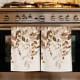 thumbnail image 1 of Brown Orange Eucalyptus Kitchen Towels Set of 2, Farmhouse Weeping Leaves Linen Absorbent Dish Towels for Kitchen, Microfiber Hand Towel, Quick Drying Tea Towel for Cleaning Decorative Dishcloths, 1 of 7