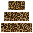 thumbnail image 1 of Brown and Orange Leopard Print Kitchen Rugs Set Of 3, Non Slip Washable Kitchen Runner Rugs, Decorative Floor Mats for Sink Laundry and Home Use, 17"x30" + 17"x47" + 17"x59", 1 of 4