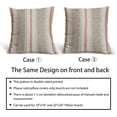 Brown Orange Pillow Covers 18x18 Set of 2 Fall Colored Dot Striped ...