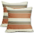 thumbnail image 1 of Brown Orange Striped Pillow Covers 16x16 Set of 2 Modern Boho Fall Stripe Pattern Cream Print Decorative Outdoor Pillowcases Holiday Farmhouse Throw Cushion Case Decor for Home Couch Sofa Bed, 1 of 6