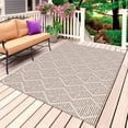 thumbnail image 1 of Brown Outdoor Rug 6x9 Ft, Non Slip Washable Area Rug, Modern Abstract Art Farmhouse Patio Rugs Carpet Runner, Large Floor Mat for Indoor/Outdoor Deck Porch Camping, 1 of 8