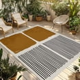 thumbnail image 1 of Brown Outdoor Rug for Patio/Deck/Porch, Non-Slip Large Area Rug 6 x 9 Ft, Modern Painting Farmhouse Striped Abstract Art Indoor Outdoor Rugs Washable Area Rugs, Reversible Camping Rug Carpet Runner, 1 of 8