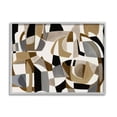 thumbnail image 1 of Brown Overlapping Geometric Shapes Abstract Painting Gray Framed Art Print Wall Art, 1 of 7