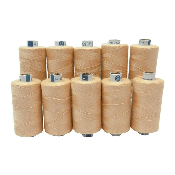 Brown Overlocking Spool Hand Machine Polyester Tube Serger 800 Meter Thread
