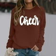 thumbnail image 1 of Brown Oversized Sweatshirts for Women Cheer Shirt Football Mom Sweatshirt: Women Cheerleader Shirts Cheer Shirt Mama Embroidered Tops Fall Trendy Outfits, 1 of 4