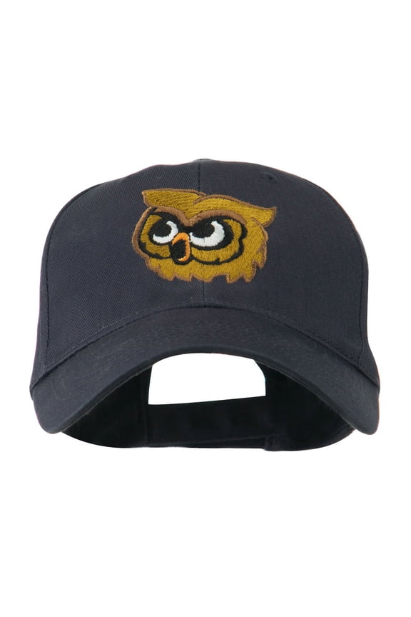 Brown Owl Mascot Embroidered Cap - Navy OSFM