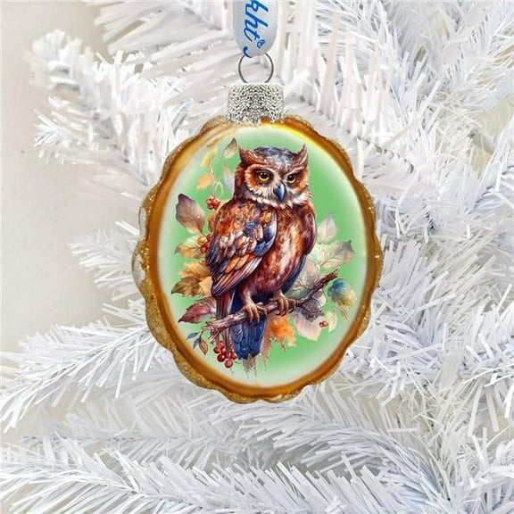 Brown Owl Mercury Glass Ornaments by G. Debrekht - Wildlife Holiday Decor - 776001