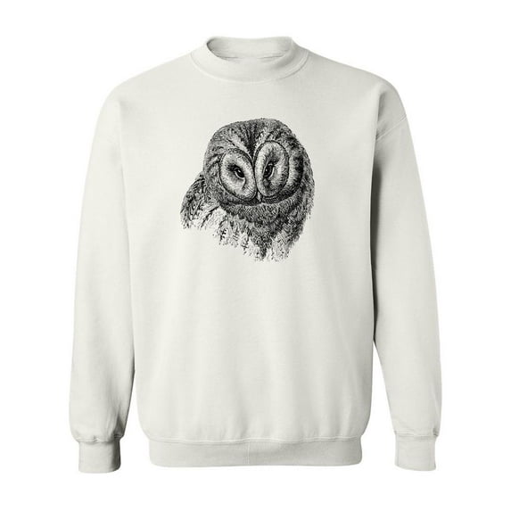 Brown Owl Sketch Sweatshirt Men -Image by Shutterstock, Male x-Large