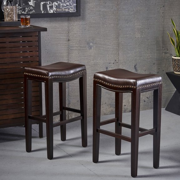Brown PU & Modern Stool - Bring Warmth to Your Home Decor