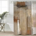 thumbnail image 1 of Brown Painting Bathroom Curtain 78 Inch Shower Curtain with Hooks, Modern Abstract Retro Art Aesthetics Waterproof Polyester Bath Curtain Washable Bathtub Curtain 36''x 78'', 1 of 6
