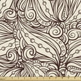 thumbnail image 1 of Brown Paisley Fabric by the Yard, Intertwined Abstract Leaves Curvy Ornaments Nature Theme Print, Decorative Upholstery Fabric for Chairs & Home Accents, 3 Yards, Dark Mauve and Champagne by Ambesonne, 1 of 4