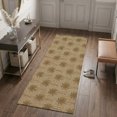 Brown Palm Trees Runner Rug Non Slip 2x6 Botanical Tropical Leaves ...