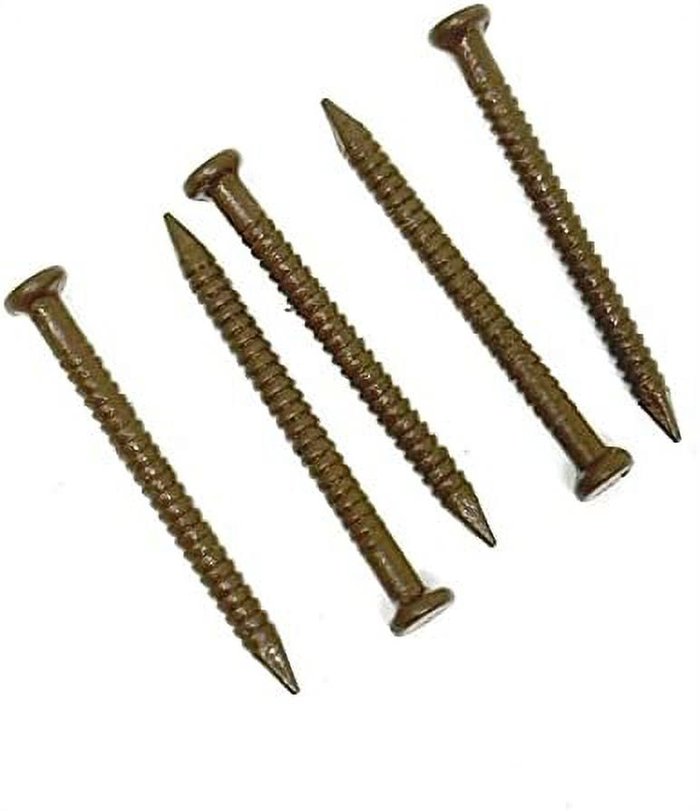 Brown Paneling Nail For Mounting Panel Board To Wood Studs, Ring Shank, 1 Inch, Pack Of 40 Nails