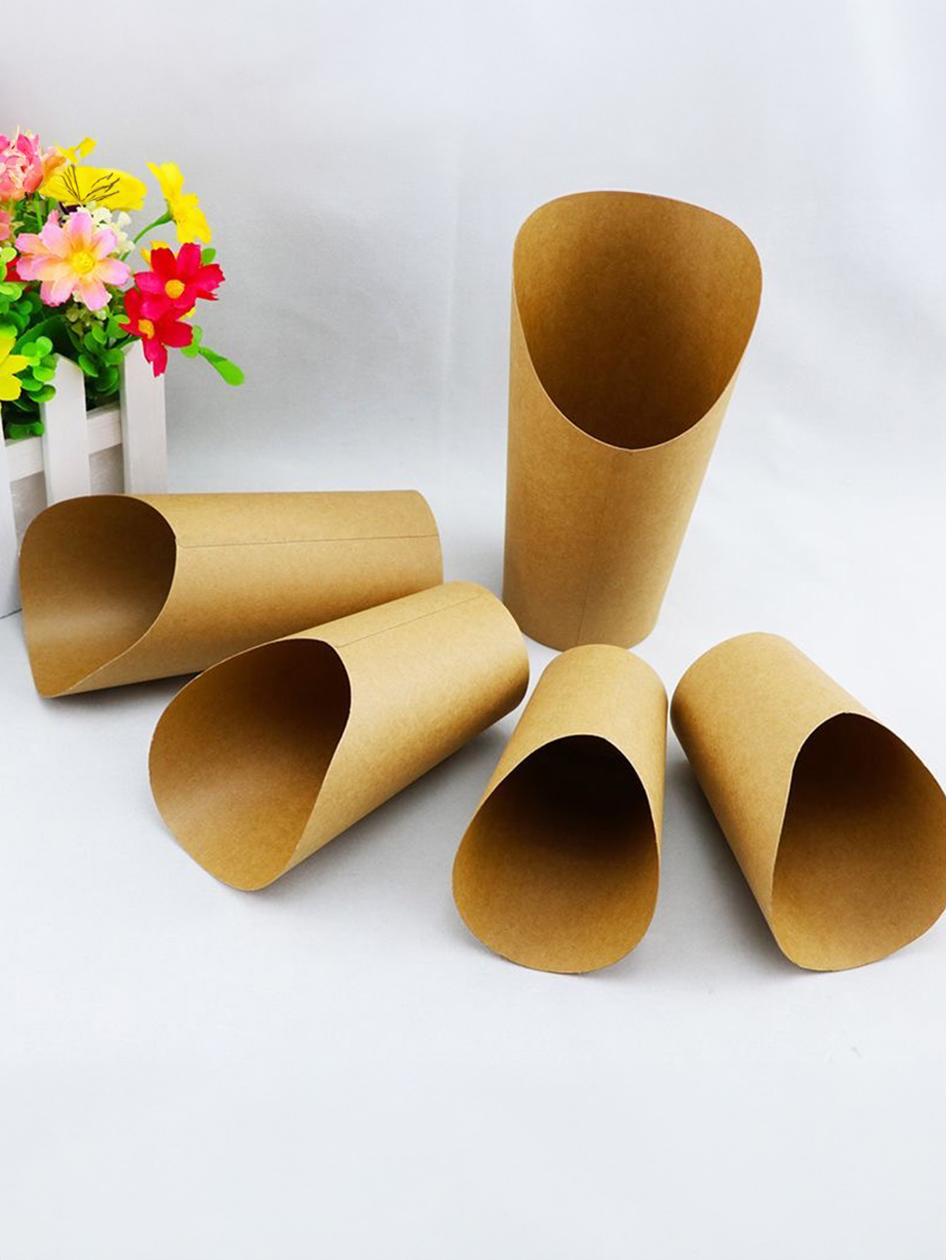 Brown Paper Cup, French Fries Cup, Ice Cream Egg Waffle Cup, Custom ...