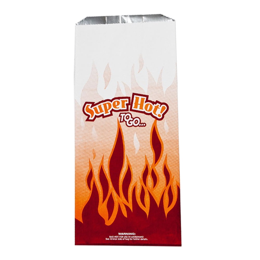 Brown Paper Goods Super Hot - To Go Foil Barbecue Bag White, 1/2 gal. | 500/Case