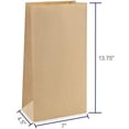 thumbnail image 1 of Brown Paper Lunch Bags 12LB 7x4.5x13.75 Inches 100Pcs Recyclable Kraft Paper Bags Bulk, Disposable, Large for Snack, Lunch, Sandwich, Burger, Baked Food, Craft, Packing, 1 of 4