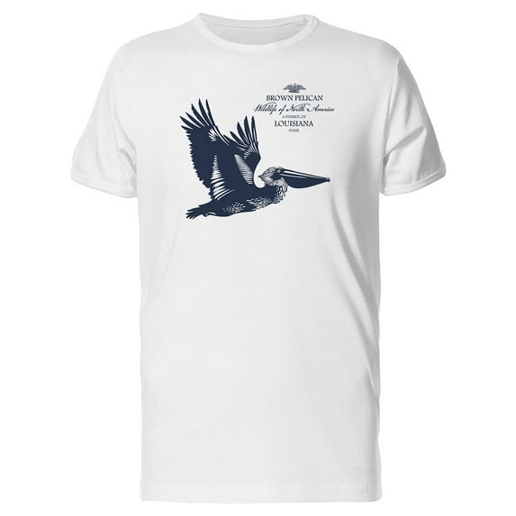 Brown Pelican Louisiana T-Shirt Men -Image by Shutterstock, Male 4X-Large
