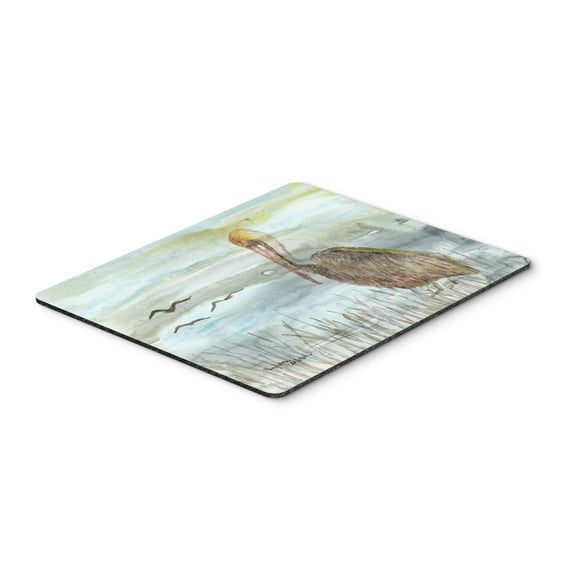 Brown Pelican Watercolor Mouse Pad, Hot Pad or Trivet