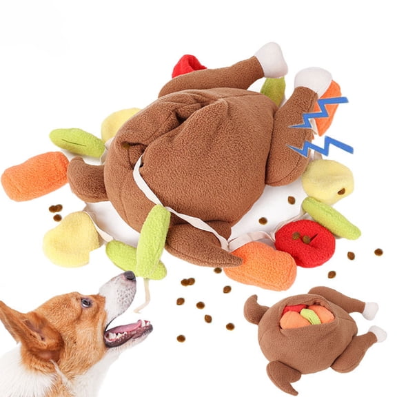 Brown Pet Dog Snuffle Toy Pet Interactive Puzzle Feeder Food Training Iq Dog Chew Squeaky Toys Cute Animal Activity Treat Game