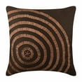 thumbnail image 1 of Brown Pillow Cover 20x20 inch (50x50 cm), Luxury Brown Decorative Pillows Cover, Spiral Pipe Beads Pillow Case, Geometric Pillow Cases, Square Silk, Modern, Abstract - Magical Illusion, 1 of 3