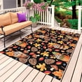thumbnail image 1 of Brown Pine Cones Fall Outdoor Rug for Patio/Deck/Porch, Non-Slip Large Area Rug 5 x 8 Ft, Thanksgiving Berry Orange Autumn Maple Leaves Indoor Outdoor Rugs Washable Area Rugs, Camping Rug Carpet, 1 of 8
