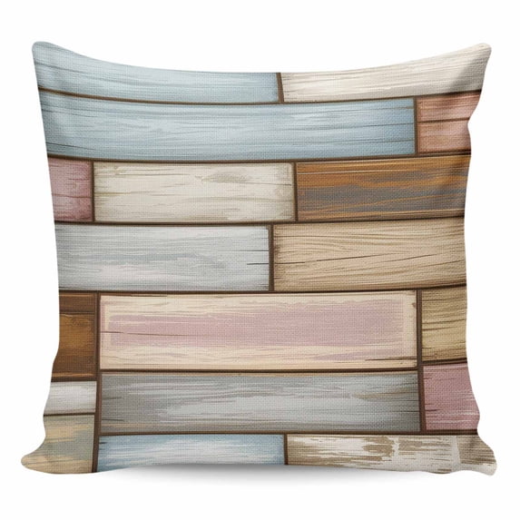 Brown Pink Vintage Pillow Covers 20x20 Inch Decorative Throw Pillow Cover, Retro Farmhouse Elegant Pastoral Sofa Pillowcases Accent Cushion Case Home Decor Bedroom Living Room