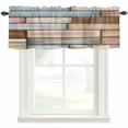 thumbnail image 1 of Brown Pink Vintage Rod Pocket Curtain Valance, Retro Farmhouse Elegant Pastoral Farmhouse Window Valance for Living Room, Bedroom, Kitchen 42"W x 18"L, 1 of 9