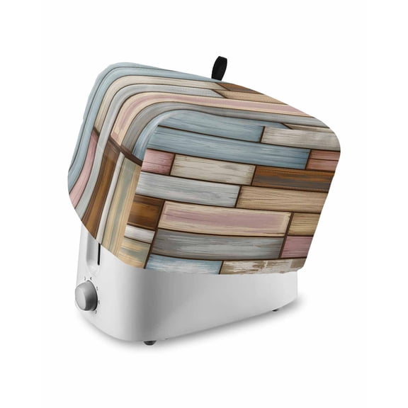 Brown Pink Vintage Toaster Cover 4 Slice, Large Kitchen Appliance Covers, Retro Farmhouse Elegant Pastoral Toaster Oven Cover with Loop, Bread Machine Cover Polyester Dust Cover Protection