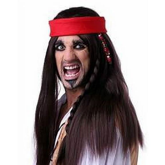 Brown Pirate Wig with Headband