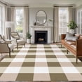 thumbnail image 1 of Brown Plaid Area Rug 6x9 FT, Non Slip Living Room Throw Carpet, Spring Summer Farmhouse Buffalo Checkered Washable Soft Large Floor Carpet Non-Shedding Rug for Bedroom Dining Room Play Room, 1 of 9