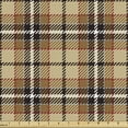 thumbnail image 1 of Brown Plaid Upholstery Fabric by the Yard, Squares with Stripes Cutting Bold Streaks Vertical and Horizontal Abstract, Decorative Fabric for DIY and Home Accents, 1 Yard, Multicolor by Ambesonne, 1 of 4
