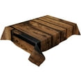 thumbnail image 1 of Brown Planks Retro Wood Grain Table Cloth Waterproof Dining Tablecloth Kitchen Decorative Coffee Cui, 1 of 5