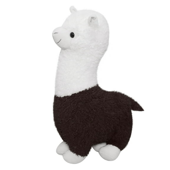 Brown Plush Alpaca Stuffed Toy For Kids 3D Doll Home Decor Size 11 Inches Weight 0.3 Lb Soft Toy For Gift Cute Animal Companion Playtime Fun Hugging Pillow