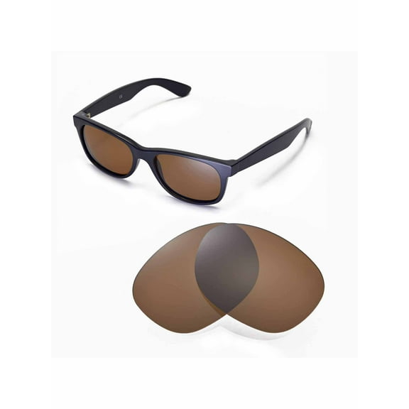 Brown Polarized Replacement Lenses for Ray-Ban Wayfarer 55mm Sunglasses