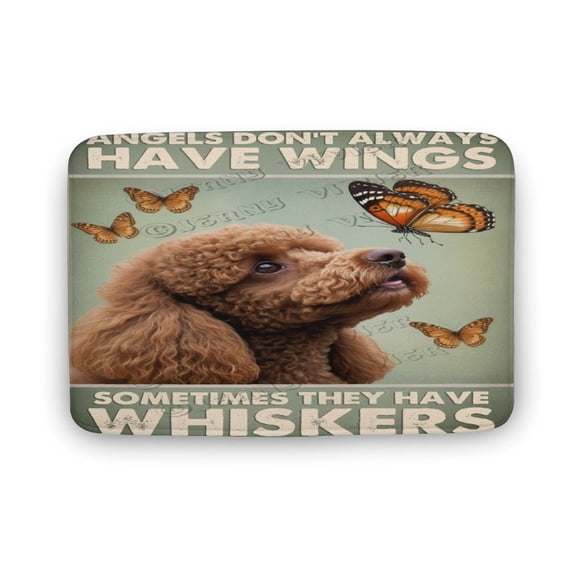 Brown Poodle Dog Cute Animal Bathroom Rug Mat, 20"x32", Extra Soft and Absorbent Bath Rugs, Machine Wash Dry, Non-Slip Carpet Mat for Tub, Shower, and Bath Room, Dog