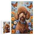 thumbnail image 1 of Brown Poodle Dog With Flower Oil Painting 1000-Piece Dog Puzzle for Adults - Fun and Challenging Jigsaw Experience,Wooden, 1 of 8