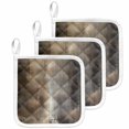 thumbnail image 1 of Brown Pot Holders for Kitchen Heatproof Potholder, 3 Pack Abstract Art Modern Ombre Oil Painting Hot Pads Multipurpose Oven Pads Cloth Potholders Trivet for Cooking Baking, 1 of 8