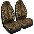 thumbnail image 1 of Brown Print Car Seat Covers Set of 2 Front Bucket Seats Protector Auto Accessories r Universal Fit for Car Truck, 1 of 4