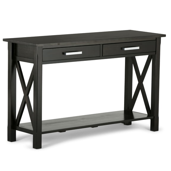 Brown Providence 47 Inch Wide Solid Wood Console Sofa Table in Hickory