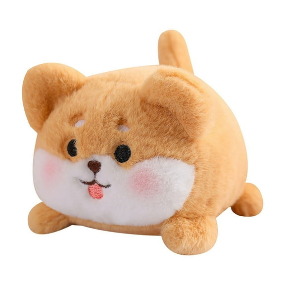 Brown Pull String Wagging Tail Plush Dog Cat Interactive Small Animal Toy With Moving Tail For Kids Holiday Birthday Gift Travel Companion 4.3 Inches 0.15Lb