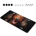 Brown Puppy Dachshund Dog Cute Plate Cover, Decorative Aluminum Novelty