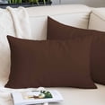 thumbnail image 1 of Brown Pure Color Pillow Protectors with Zipper Standard Size, Aesthetics Contemporary Luxury Soft Brushed Microfiber Breathable Throw Pillow Covers, Pillowcase for Couch Sofa Bedroom 20"x26", 1 of 9