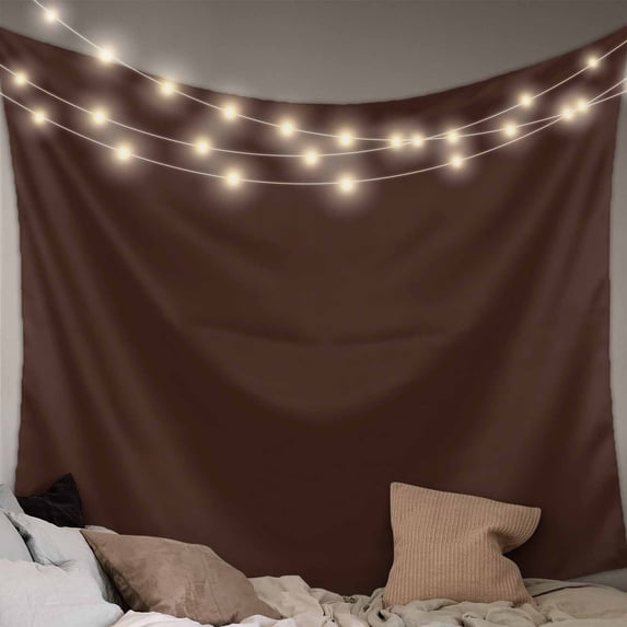 Brown Pure Color Tapestry for Bedroom Wall Hanging Tapestry, Aesthetics Contemporary Luxury Ceiling Backdrop Tapestries Poster Blanket Wall Decor for Teens Room Living Room Dorm 51" x 59"