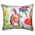 thumbnail image 1 of Brown Rabbit Right Extra Large Zippered Pillow 20x24, 1 of 3