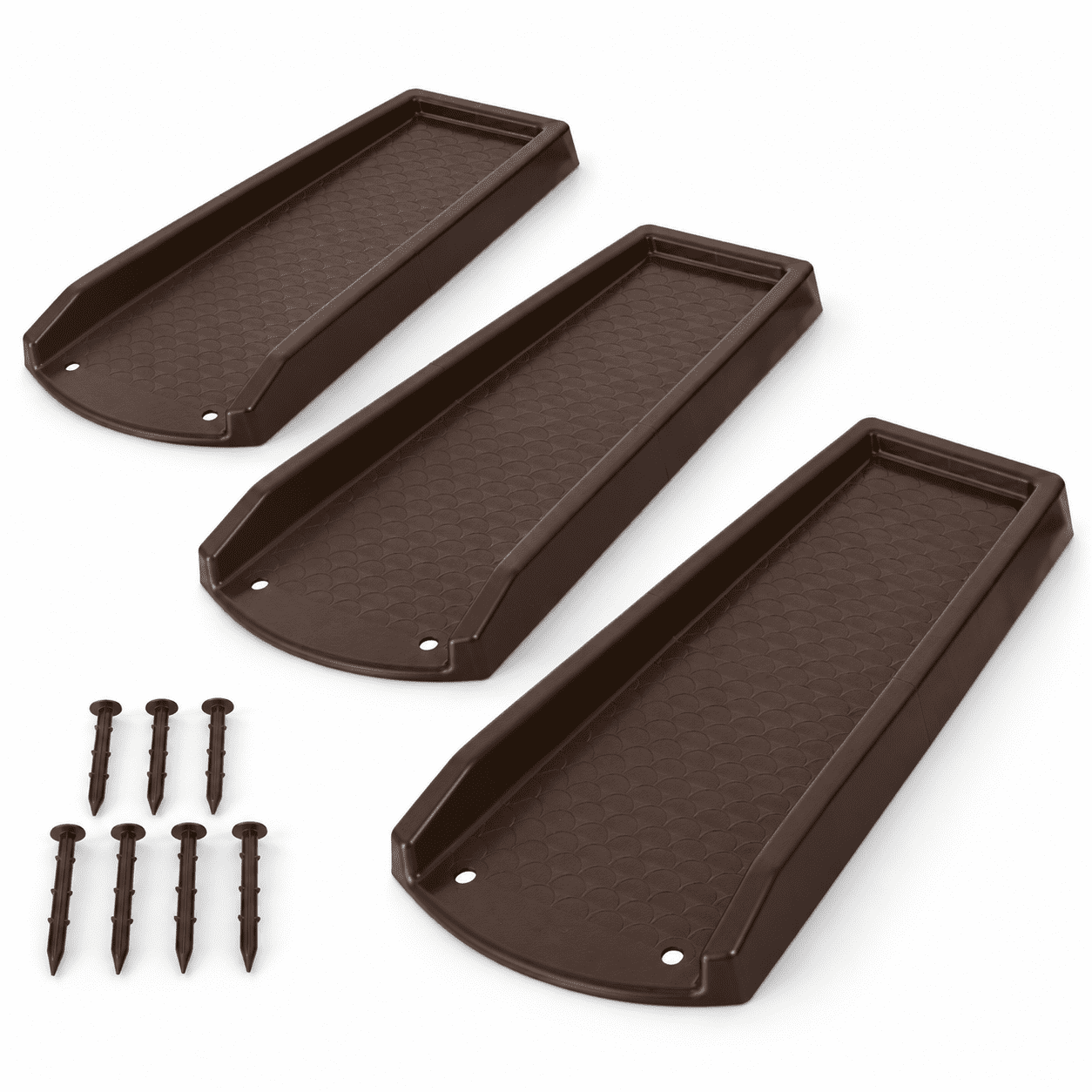 Brown Rain Gutter Downspout Splash Block Extensions, 3 Pack, Fixable ...