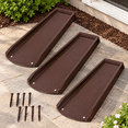Brown Rain Gutter Downspout Splash Block Extensions, 3 Pack, Fixable ...