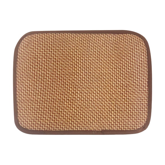 Brown Rattan Pet Cool Mat 16 x 24 Inch Rollable Breathable Summer Heat Resistant Pad for Small Pets Dog Crate