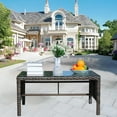 thumbnail image 1 of Brown Rattan Table | Water Resistant Frame | Patio Dining, 1 of 5