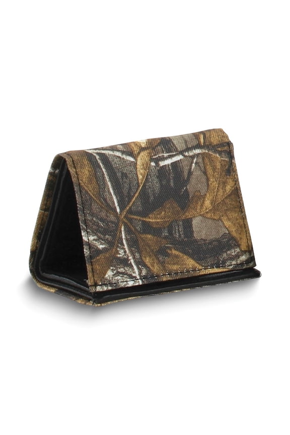 Brown RealTree Fabric and Leather RFID Blocking 6-Slot Trifold Wallet with ID Window QGM20658