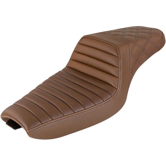 Brown Rear Lattice Stitch Tuck N Roll Seat
